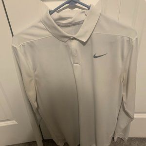 Nike Golf Shirt - White Long-sleeved